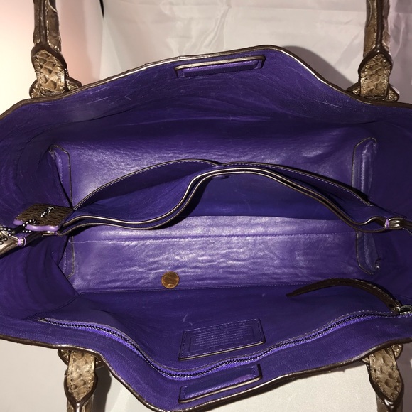 Coach Brown “Alligator” Bag - Picture 4 of 6